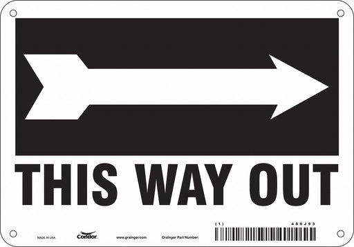 Safety Sign 7 in x 10 in Polyethylene
