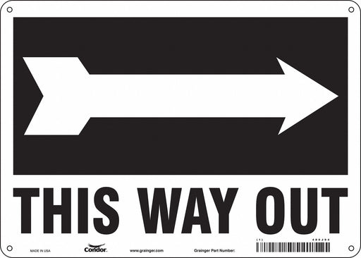 Safety Sign 10 in x 14 in Polyethylene