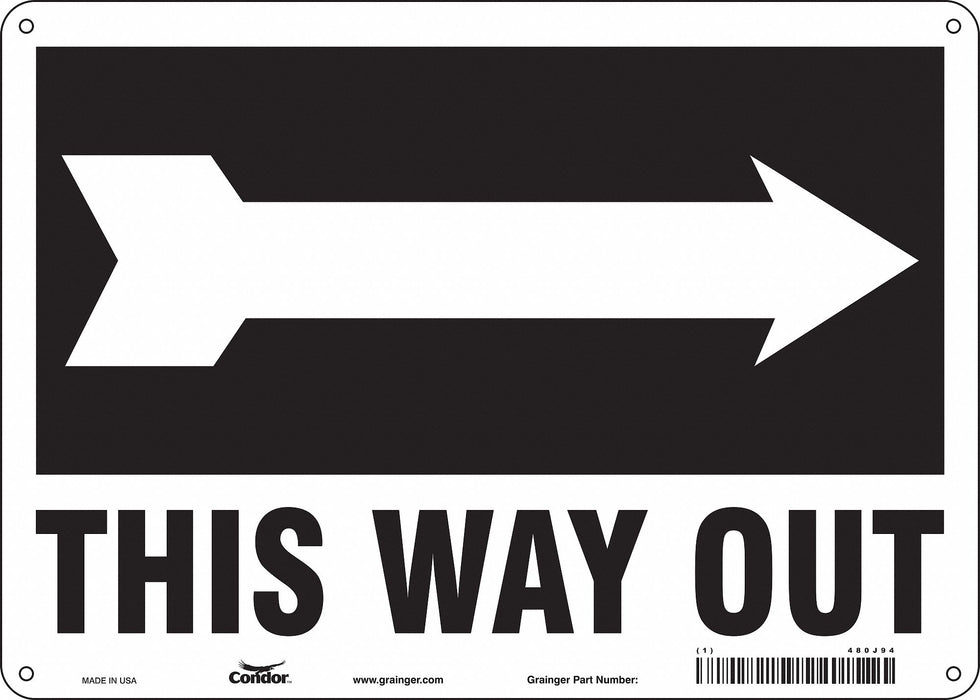 Safety Sign 10 in x 14 in Polyethylene