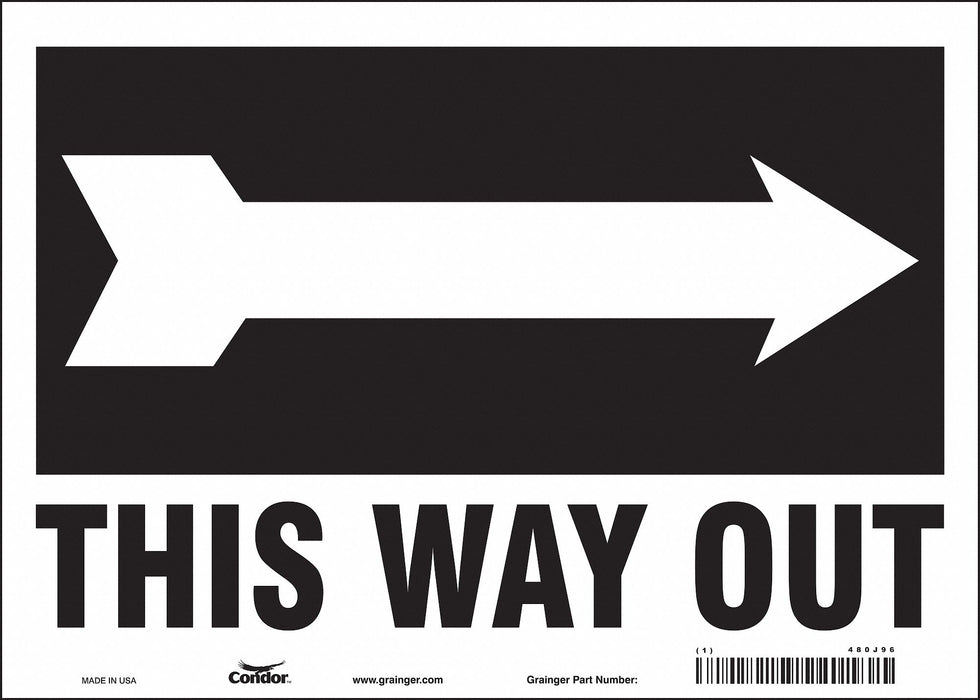 Safety Sign 10 in x 14 in Vinyl