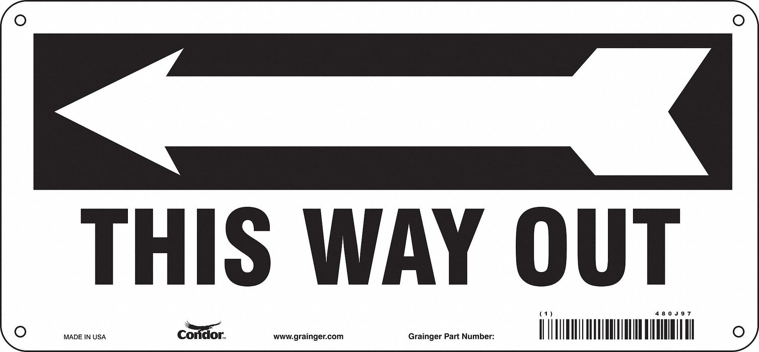 Safety Sign 6 1/2 in x 14 in Aluminum
