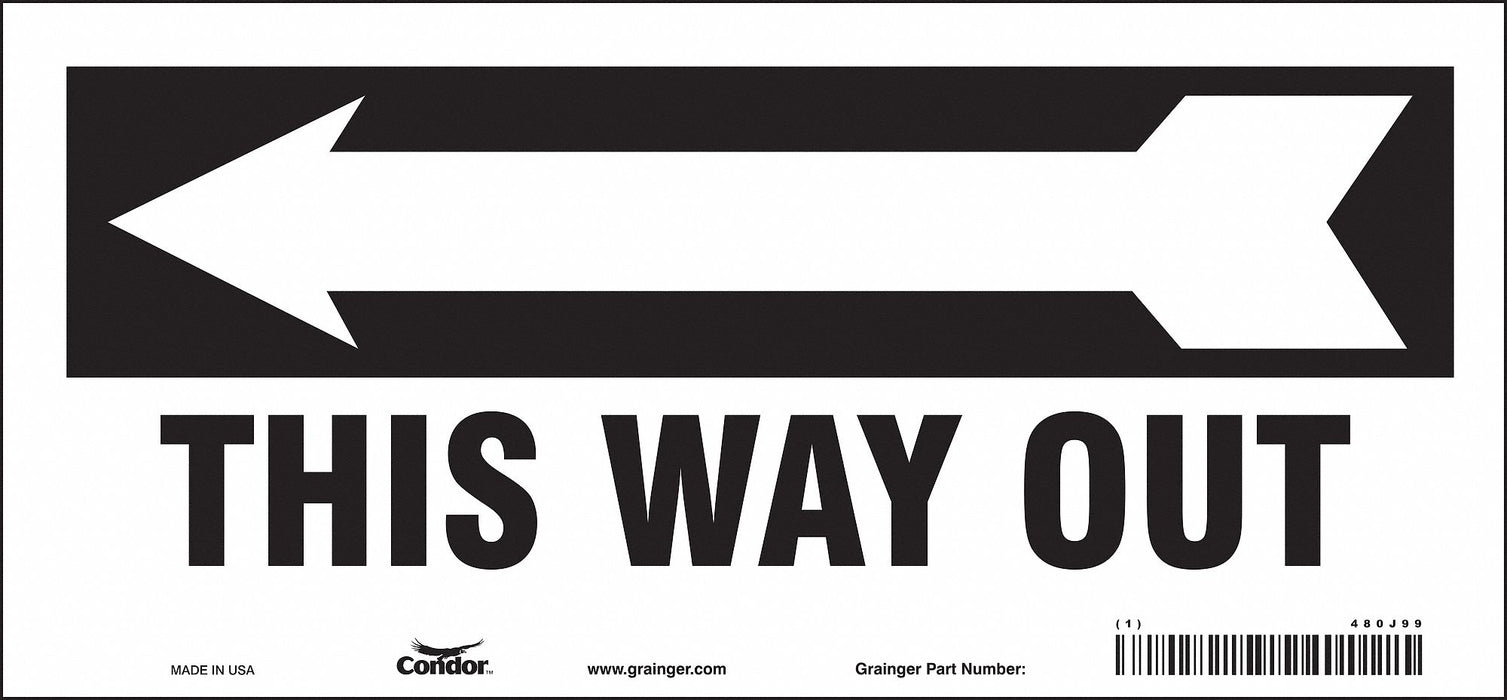 Safety Sign 6 1/2 in x 14 in Vinyl