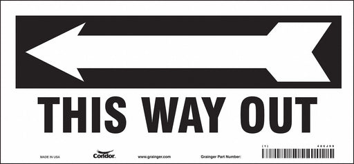 Safety Sign 6 1/2 in x 14 in Vinyl