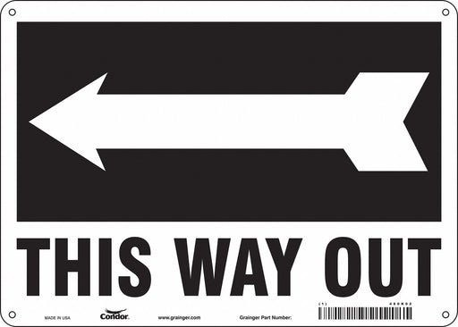 Safety Sign 10 in x 14 in Aluminum