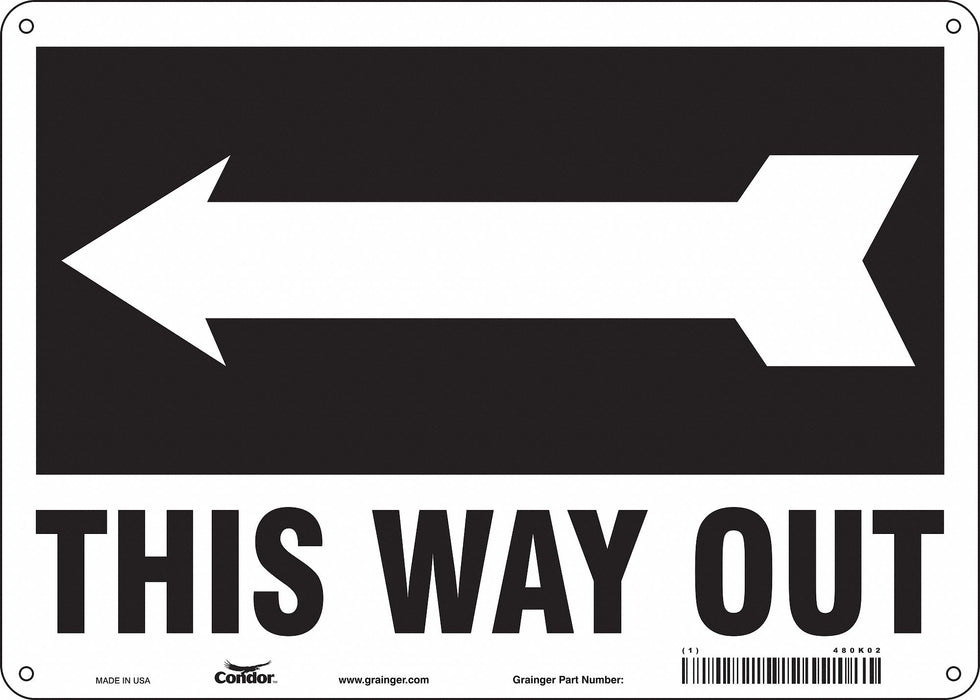 Safety Sign 10 in x 14 in Aluminum