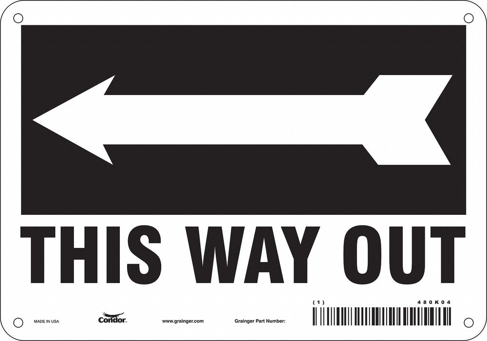 Safety Sign 7 in x 10 in Polyethylene