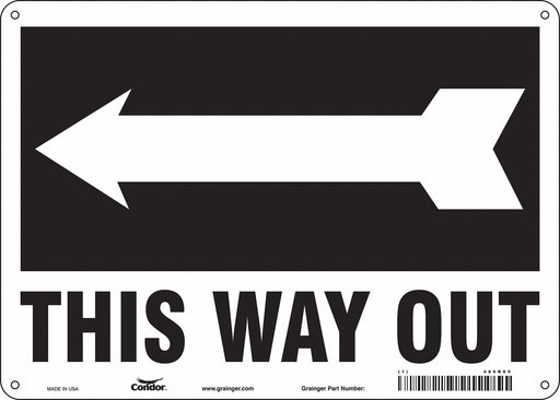 Safety Sign 10 in x 14 in Polyethylene