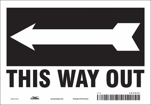 Safety Sign 7 in x 10 in Vinyl