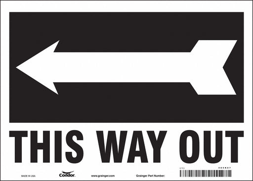 Safety Sign 10 in x 14 in Vinyl