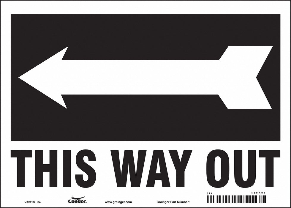Safety Sign 10 in x 14 in Vinyl