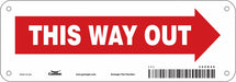 J7058 Safety Sign 3 1/2 in x 10 in Aluminum