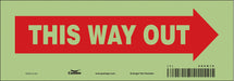 Safety Sign 3 1/2 in x 10 in Glow Vinyl