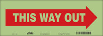 Safety Sign 5 in x 14 in Glow Vinyl