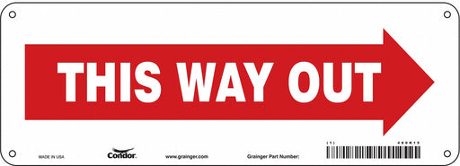 J7058 Safety Sign 5 in x 14 in Polyethylene
