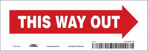 J7058 Safety Sign 3 1/2 in x 10 in Vinyl