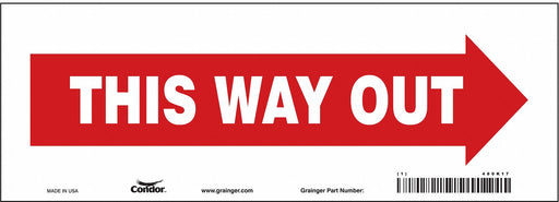 J7058 Safety Sign 5 in x 14 in Vinyl