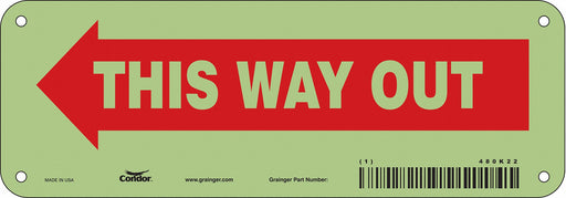 Safety Sign 3 1/2in x 10in Polyethylene