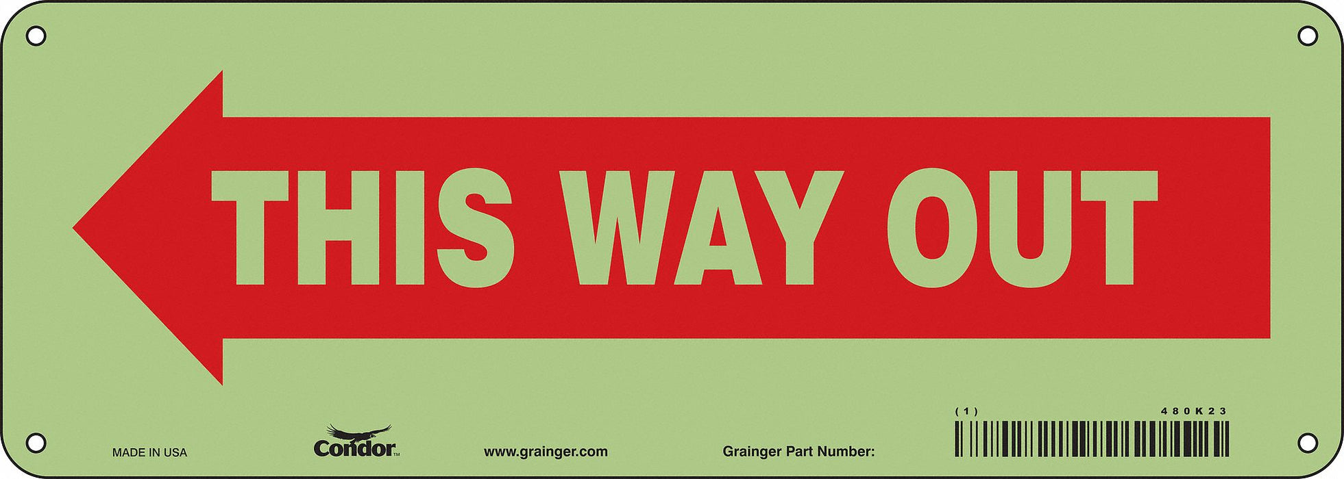 Safety Sign 5 in x 14 in Polyethylene
