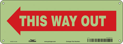 Safety Sign 5 in x 14 in Polyethylene