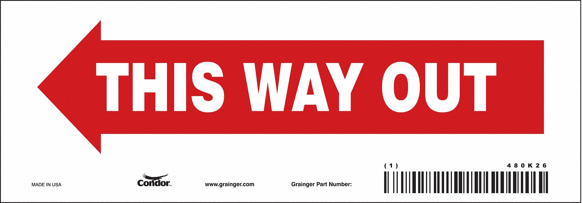 J7056 Safety Sign 3 1/2 in x 10 in Vinyl