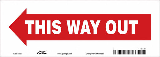 J7056 Safety Sign 5 in x 14 in Vinyl