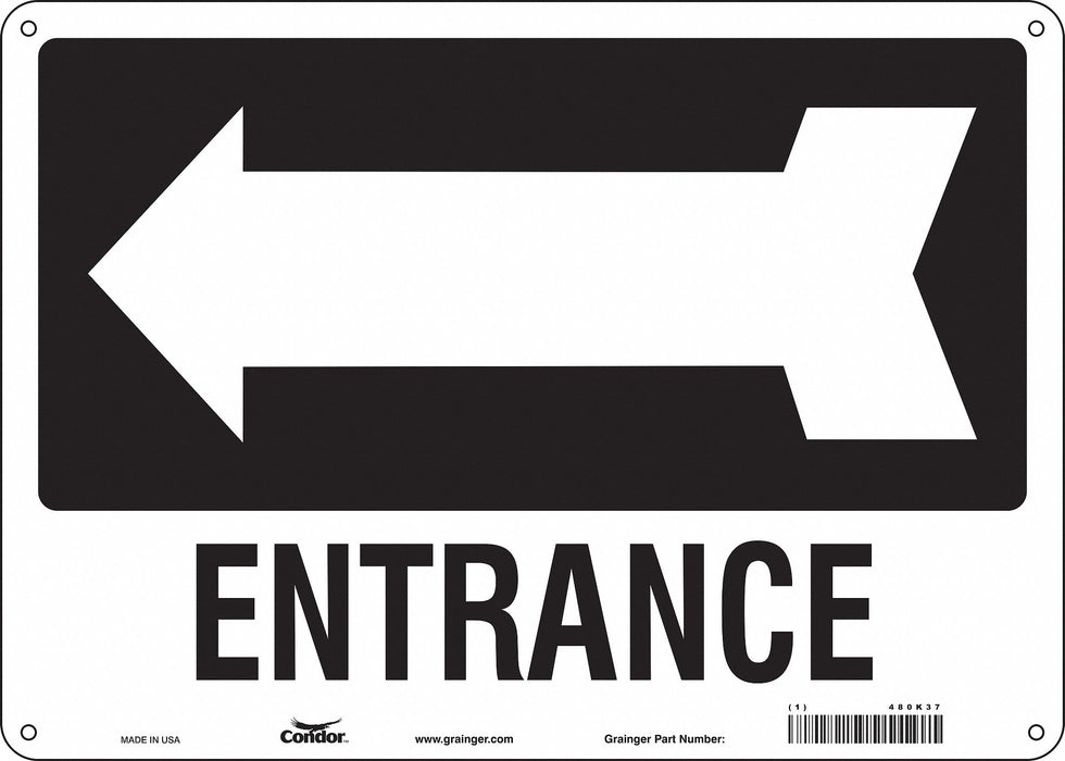 K1789 Safety Sign 10 in x 14 in Polyethylene