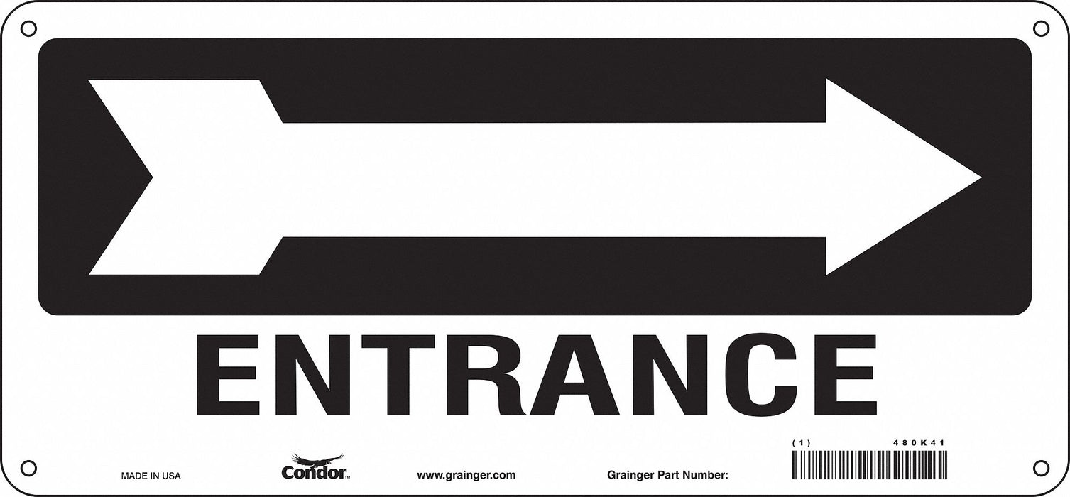 Safety Sign 6 1/2 x 14 in Polyethylene