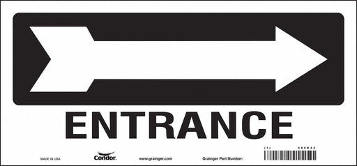 Safety Sign 6 1/2 in x 14 in Vinyl