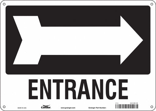 Safety Sign 10 in x 14 in Polyethylene