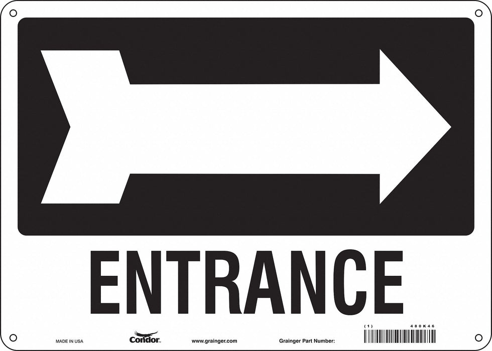 Safety Sign 10 in x 14 in Polyethylene