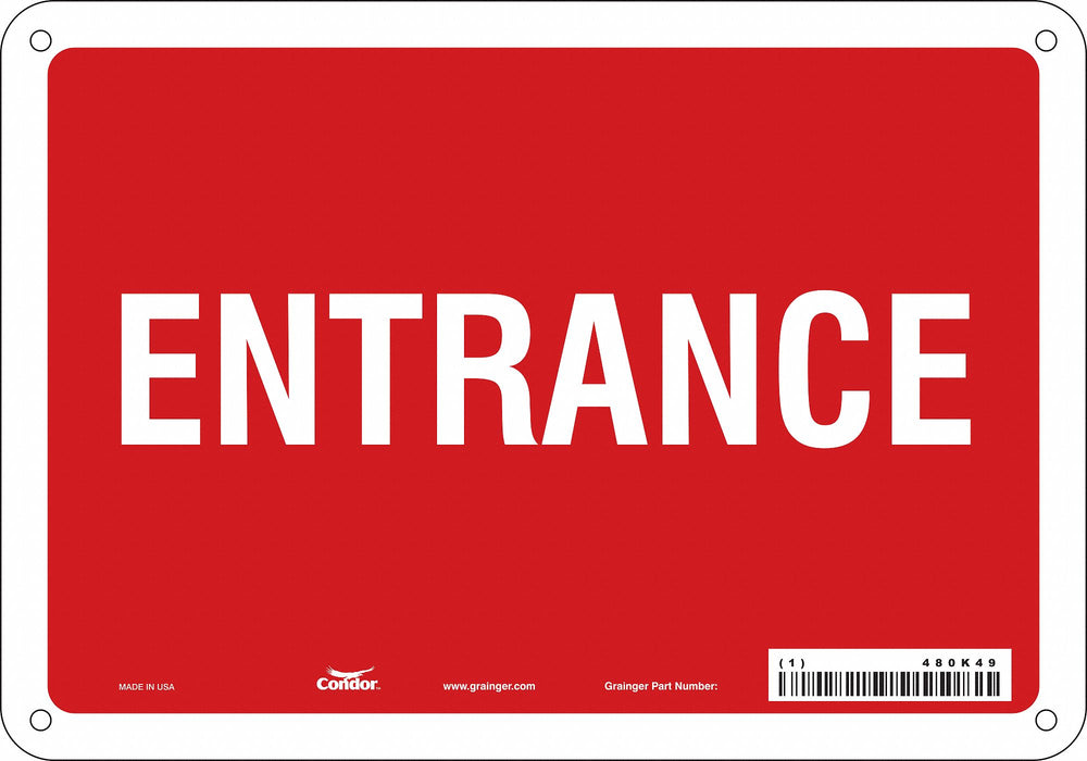 K1795 Safety Sign 7 in x 10 in Aluminum