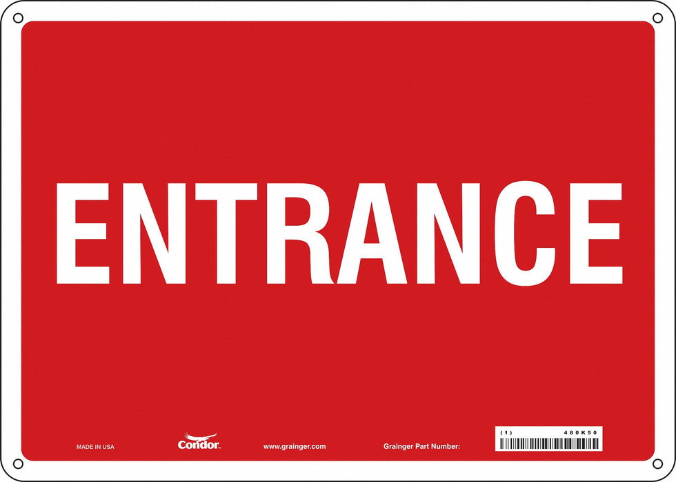 K1795 Safety Sign 10 in x 14 in Aluminum