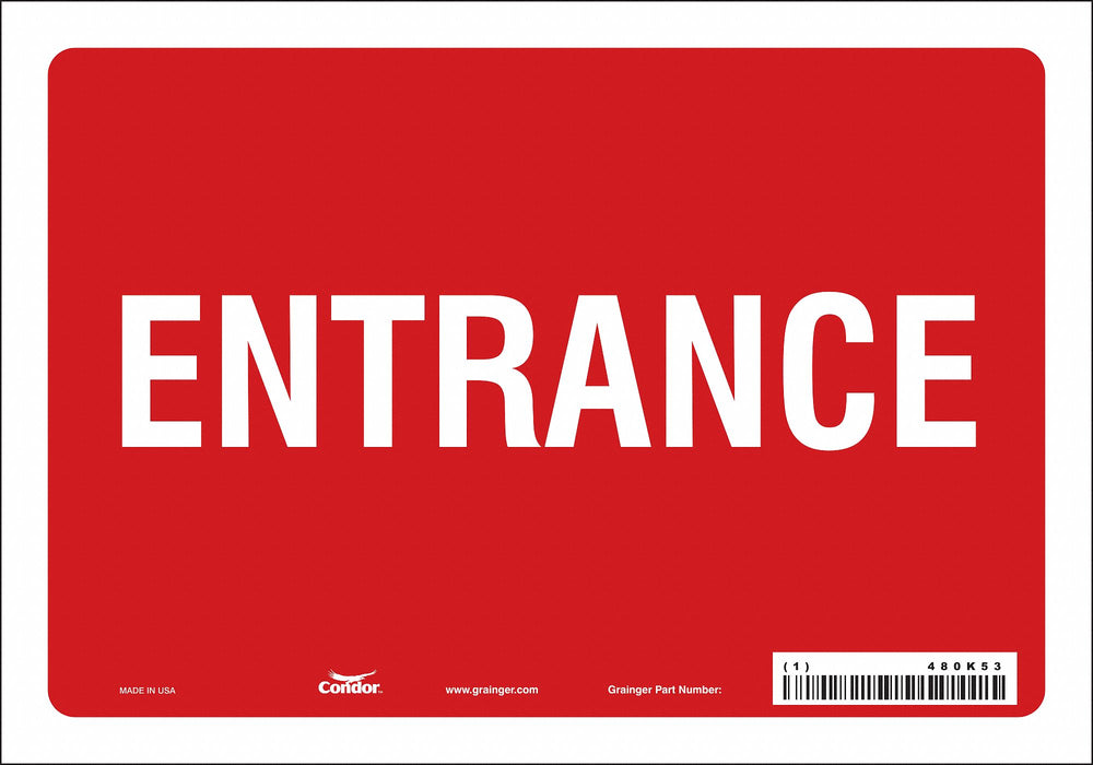 K1795 Safety Sign 7 in x 10 in Vinyl