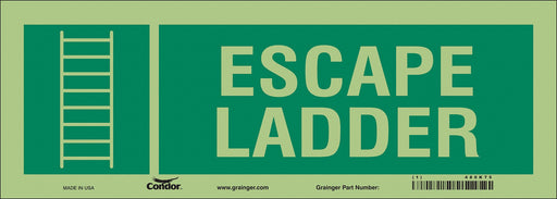 Safety Sign 5 in x 14 in Glow Vinyl