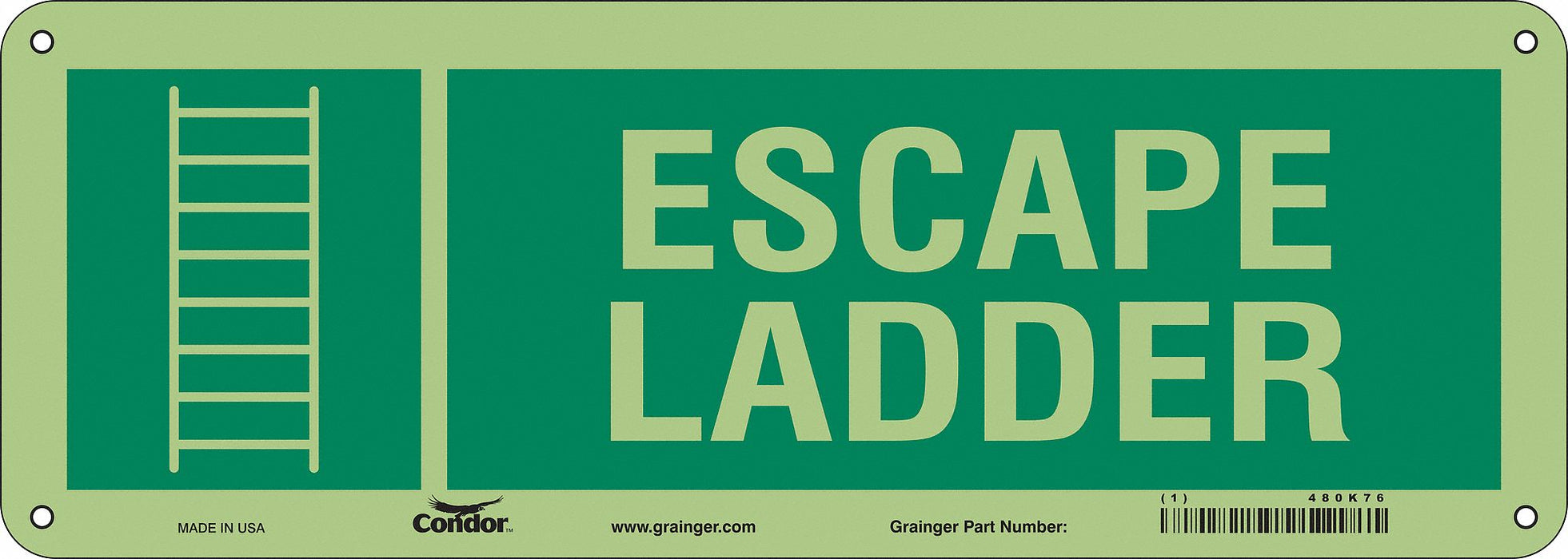 Safety Sign 5 in x 14 in Polyethylene