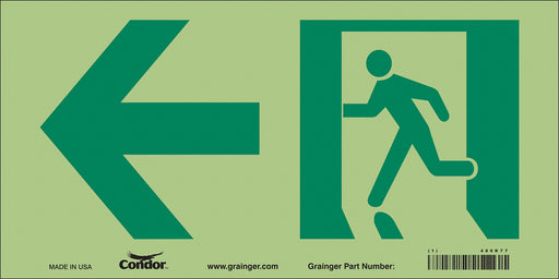 Safety Sign 7 in x 15 in Glow Vinyl