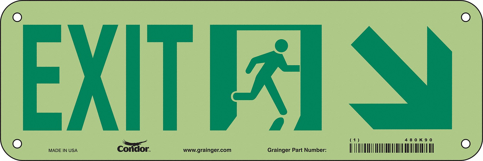 Safety Sign 7 in x 21 in Polyethylene