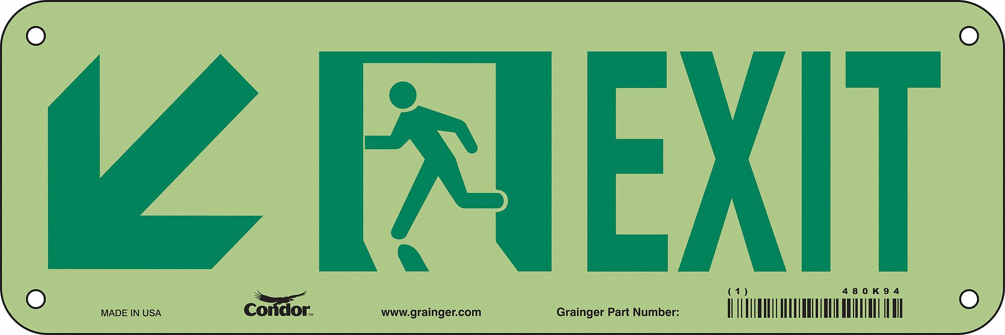 Safety Sign 7 in x 21 in Aluminum