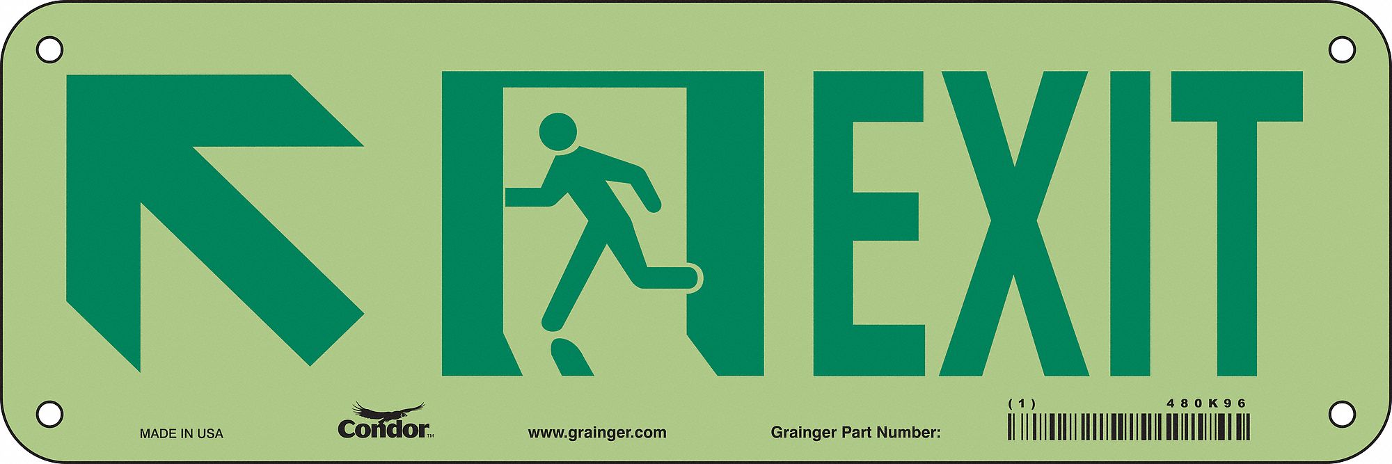 Safety Sign 7 in x 21 in Polyethylene