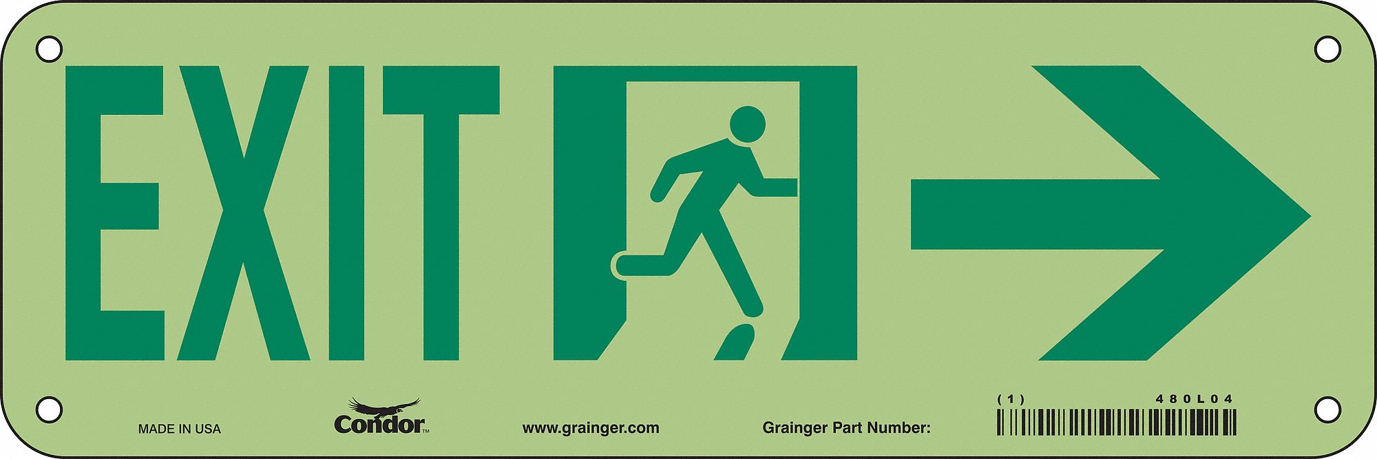 Safety Sign 7 in x 21 in Aluminum