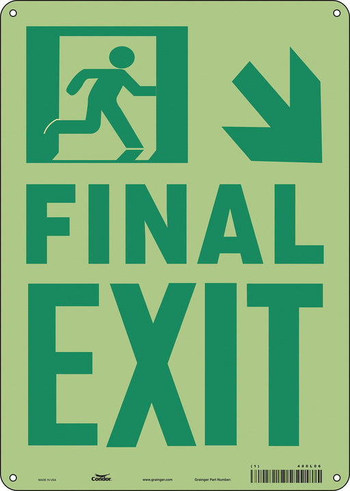 Safety Sign 14 in x 10 in Polyethylene