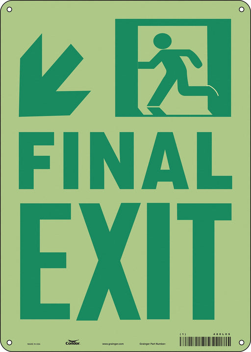 Safety Sign 14 in x 10 in Polyethylene