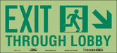 Safety Sign 10 in x 22 in Glow Vinyl