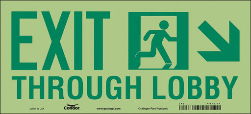 Safety Sign 10 in x 22 in Glow Vinyl