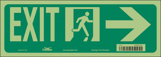 Safety Sign 5 in x 14 in Glow Vinyl
