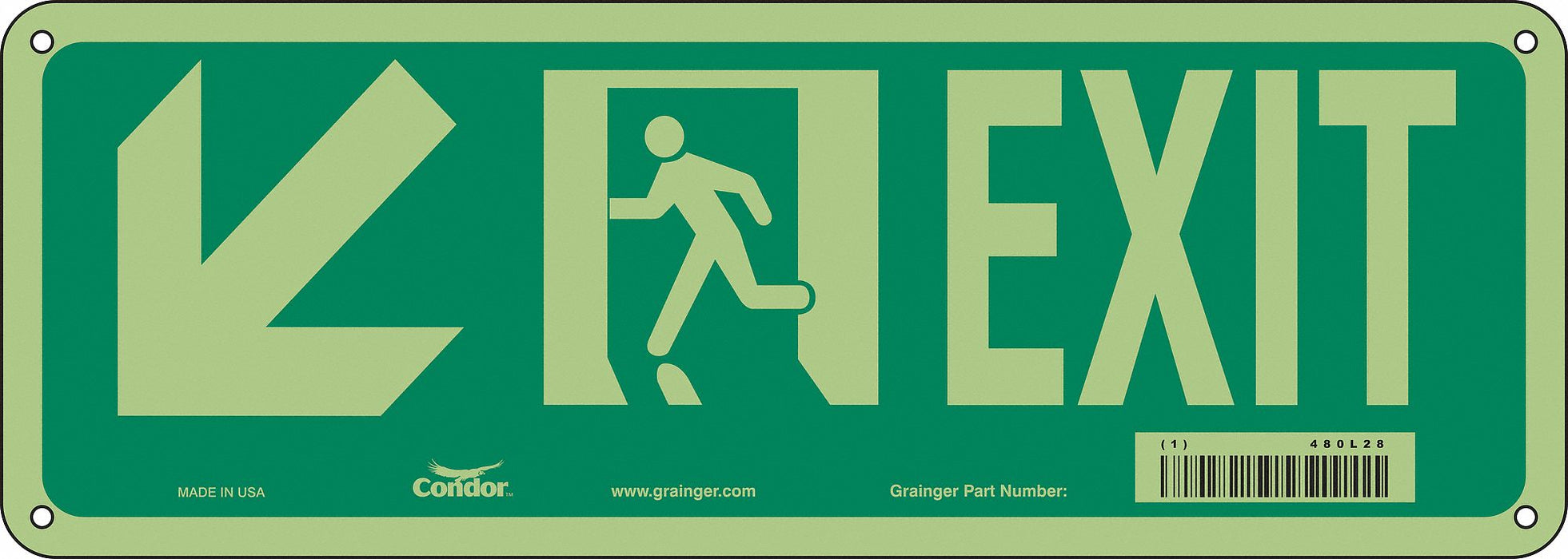 Safety Sign 5 in x 14 in Polyethylene
