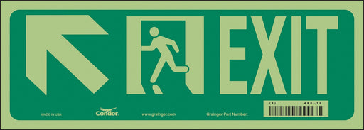 Safety Sign 5 in x 14 in Glow Vinyl