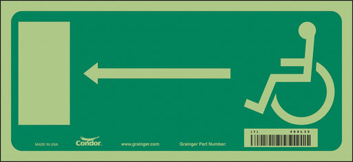 Safety Sign 5.5in x 12in Glow Vinyl