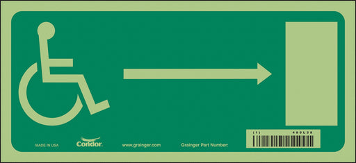 Safety Sign 5.5in x 12in Glow Vinyl