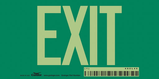 Safety Sign 3 in x 6 in Glow Vinyl